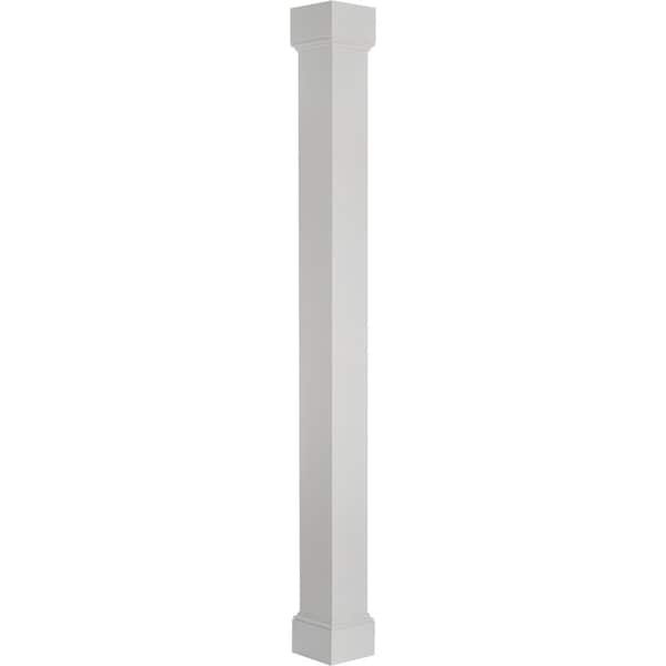 Ekena Millwork 6" x 9' Endura-Aluminum Natchez Style Column, Square Shaft (For Post Wrap Installation) Non-Tapered EA0609INPSDNANA - main
